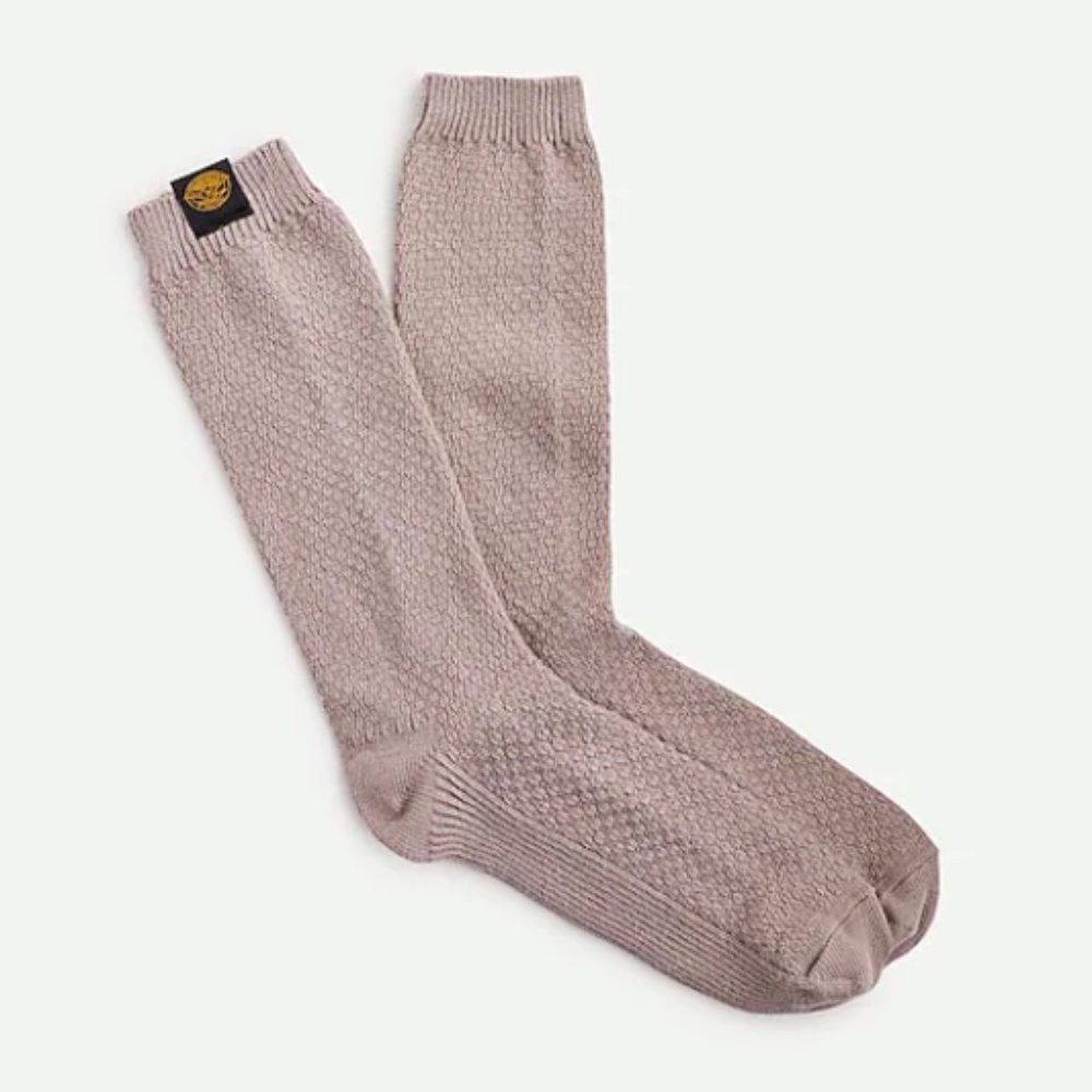 NWT j Crew Wallace & Barnes logo waffle socks
